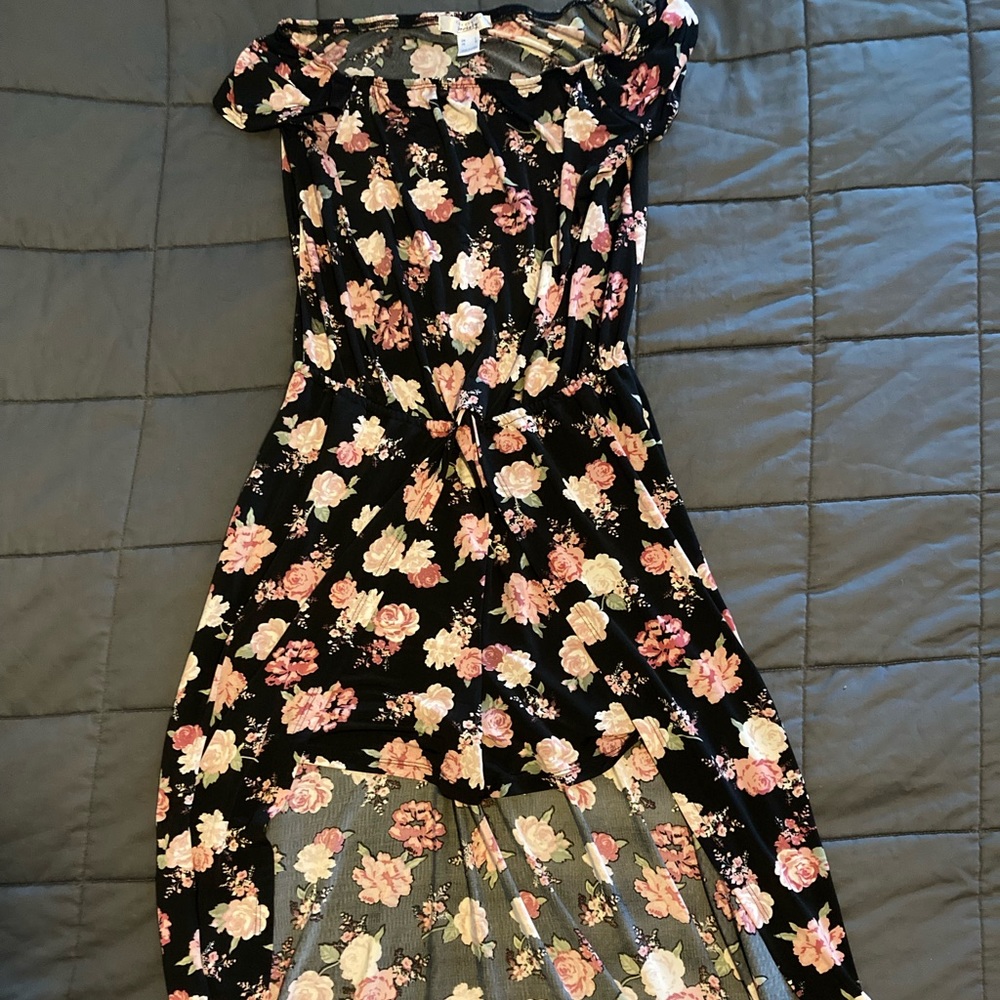 Women’s floral open front dress with shorts